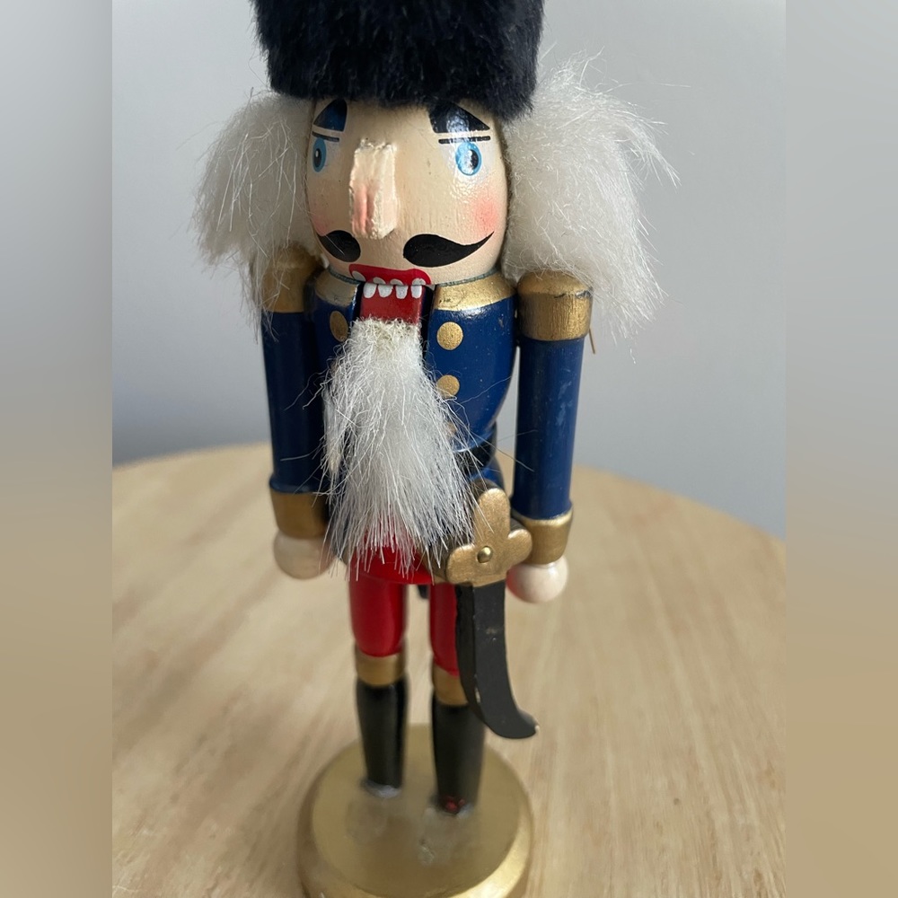 Wooden nutcracker Christmas holiday home decor